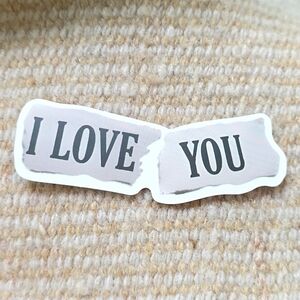 10/$10 ❤️ Sticker - I Love You Ripped Paper Note